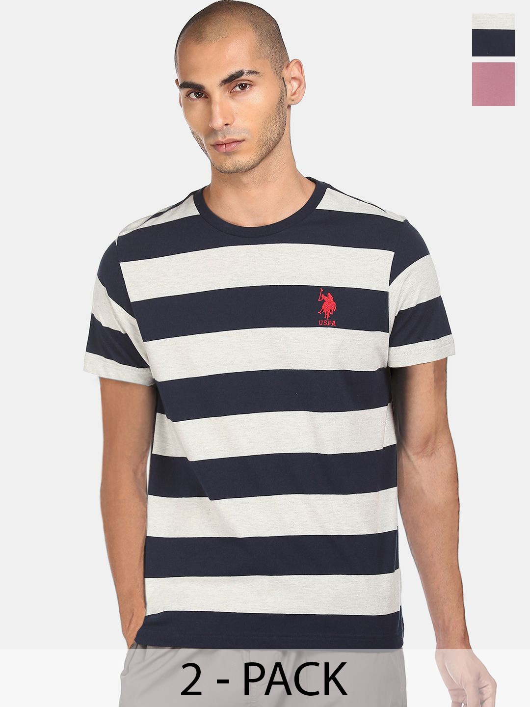 

U.S. Polo Assn. Pack of 2 Round Neck Lounge T-shirts, Black