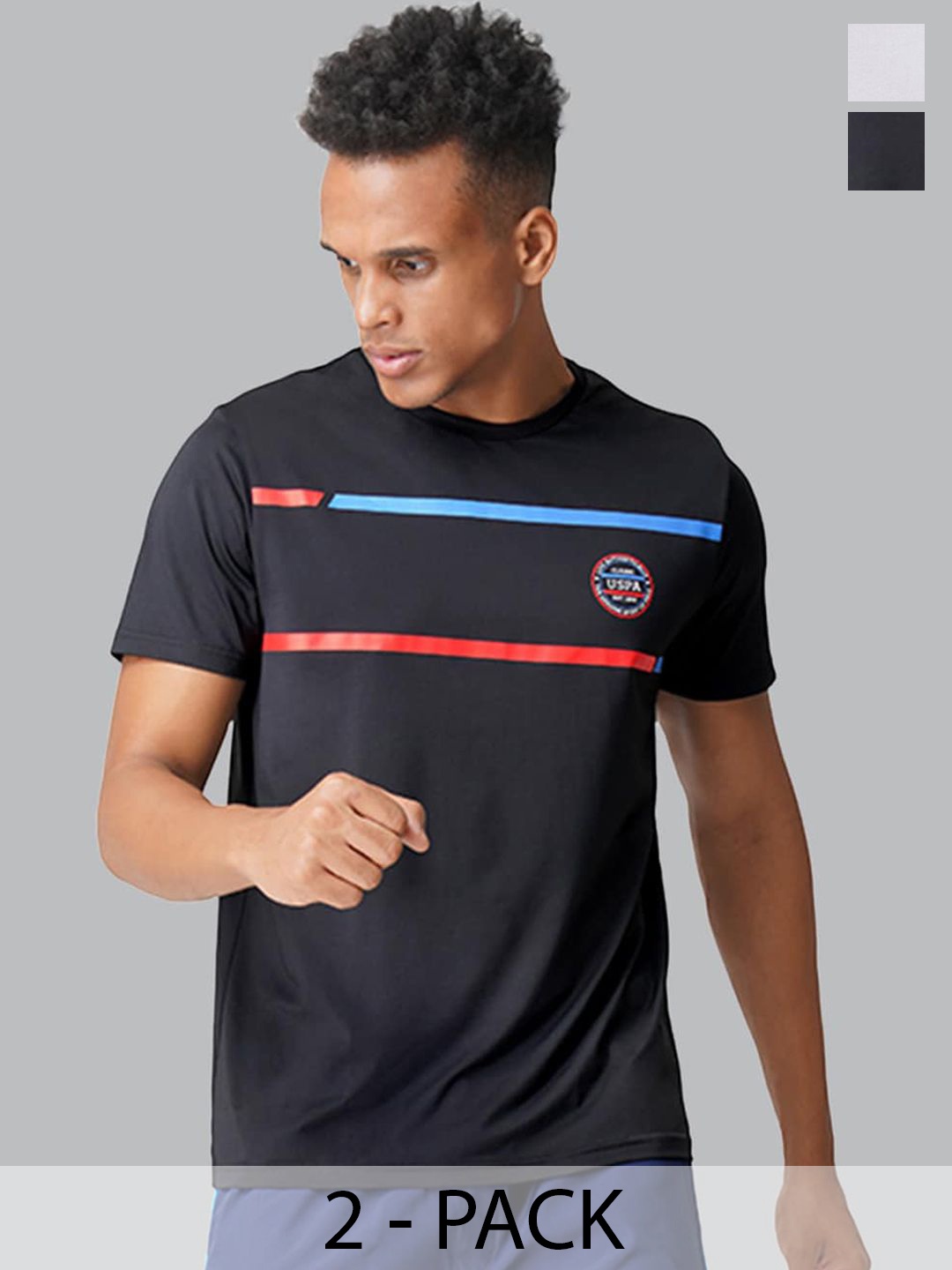 

U.S. Polo Assn. Pack Of 2 Comfort Fit Lounge Tshirts, Black