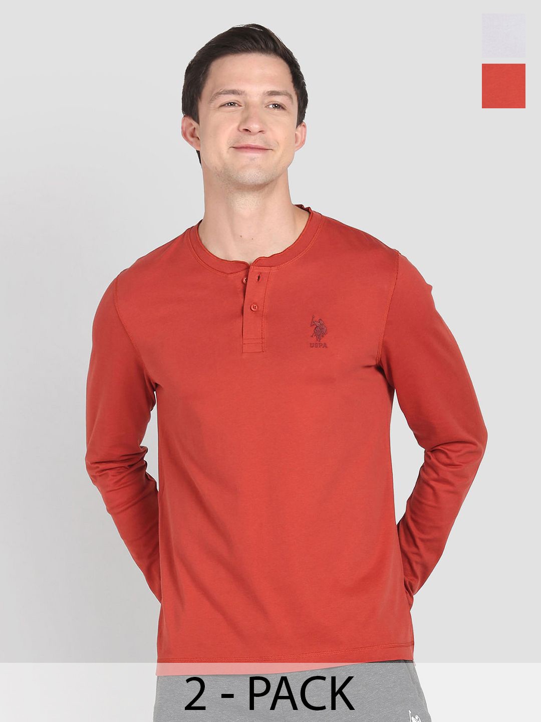 

U.S. Polo Assn. Pack Of 2 Comfort Fit Lounge Tshirts, Red