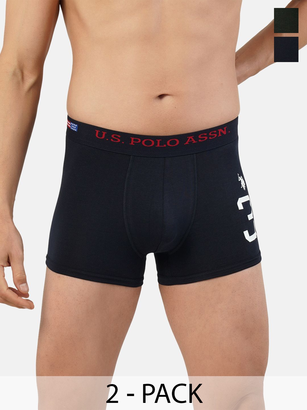 

U.S. Polo Assn. Pack Of 2 Printed Trunks 14191396-1-15823124-1, Navy blue