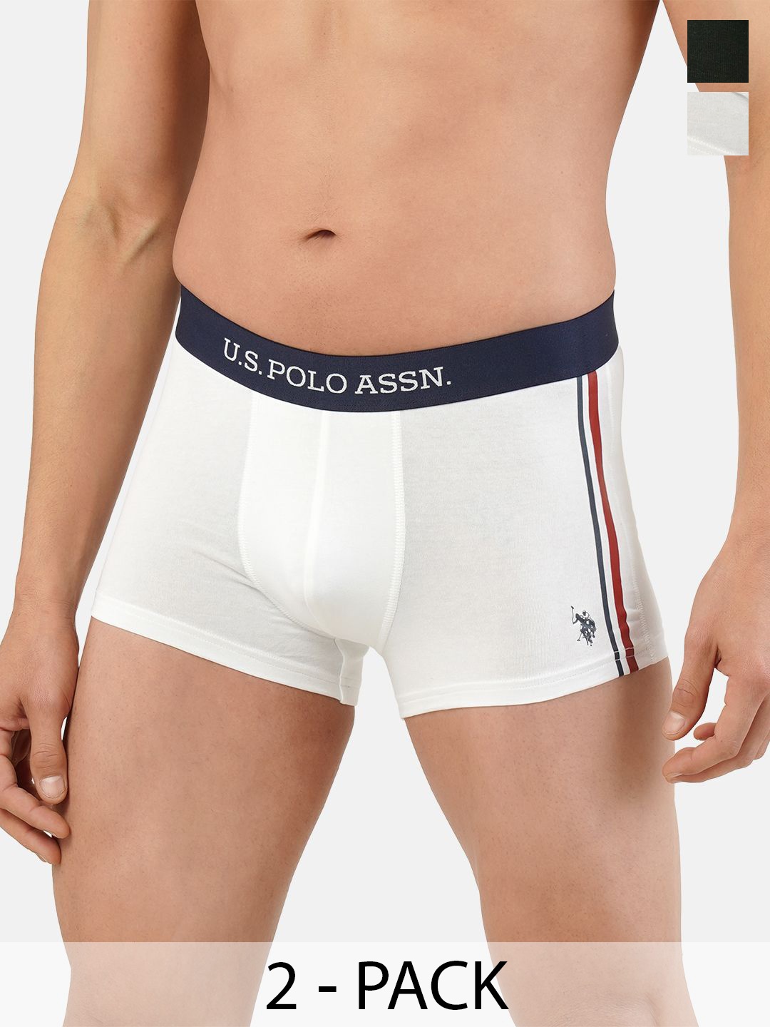 

U.S. Polo Assn. Pack Of 2 Mid Rise Trunks 21275908-1-14191396-1, White