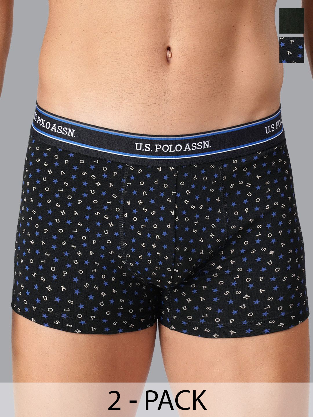 

U.S. Polo Assn. Pack Of 2 Printed Trunks 20416336-1-14191396-1, Black