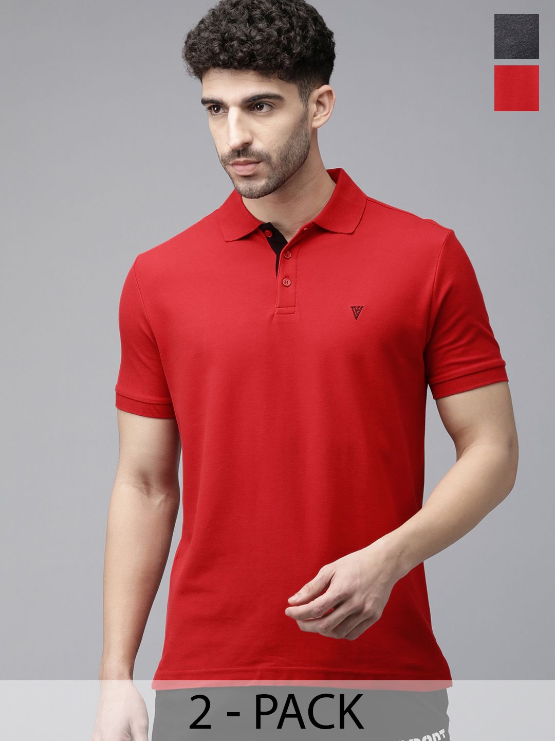 

Van Heusen Pack Of 2 Cotton Lounge Tshirts, Red