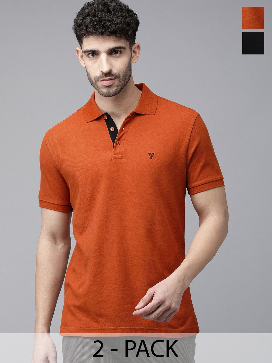 

Van Heusen Pack Of 2 Cotton Lounge Tshirts, Orange