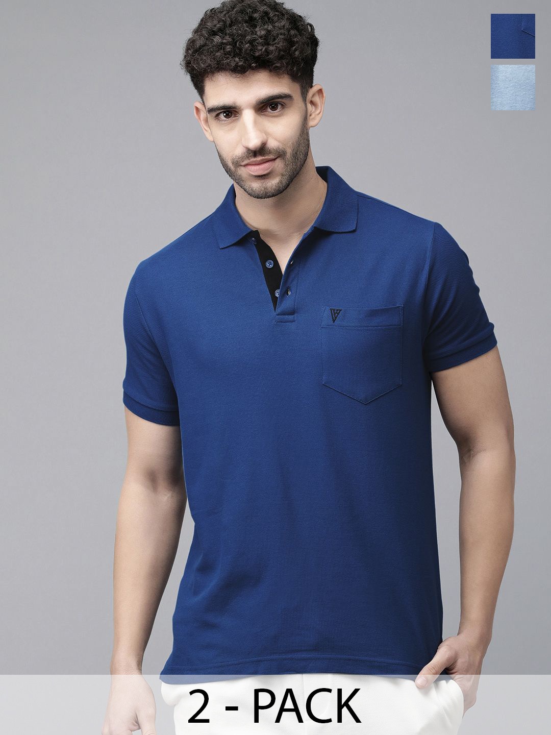 

Van Heusen Pack Of 2 Pure Cotton Lounge Tshirts, Blue