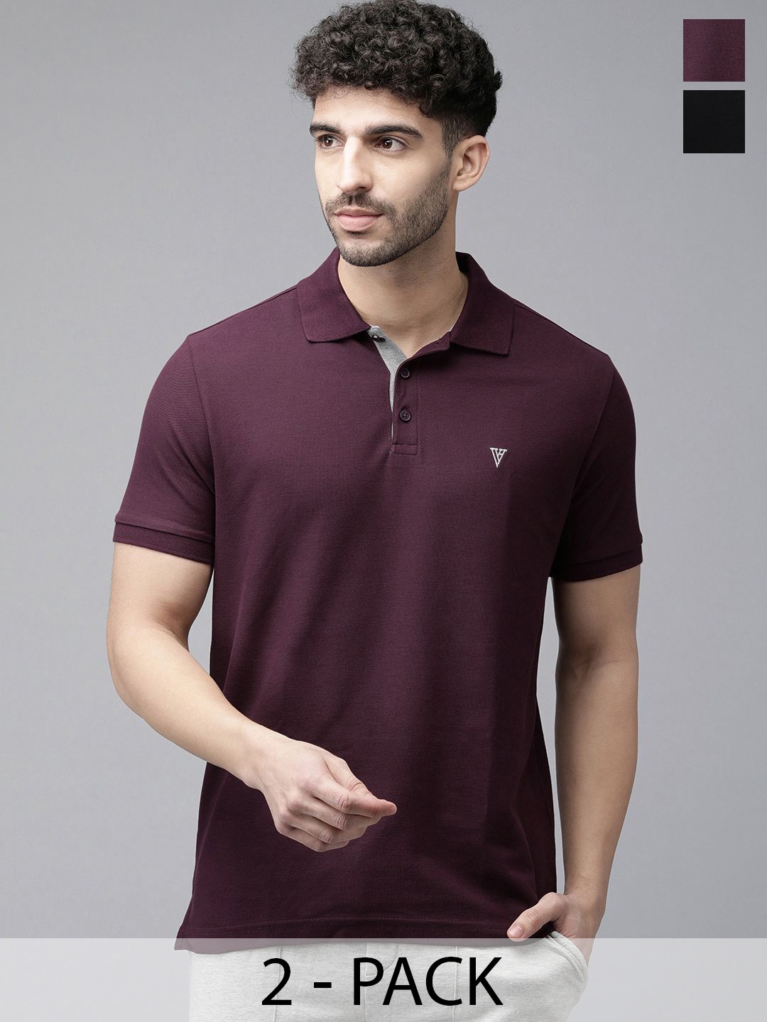 

Van Heusen Pack Of 2 Pure Cotton Lounge Tshirts, Burgundy