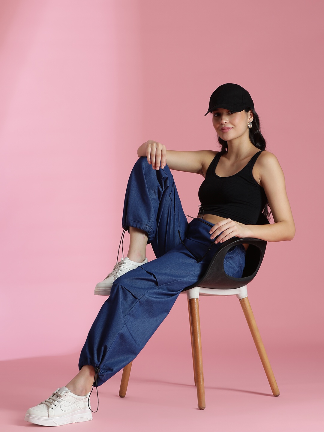 

Belliskey Women Jogger Clean Look Denim Jeans, Blue