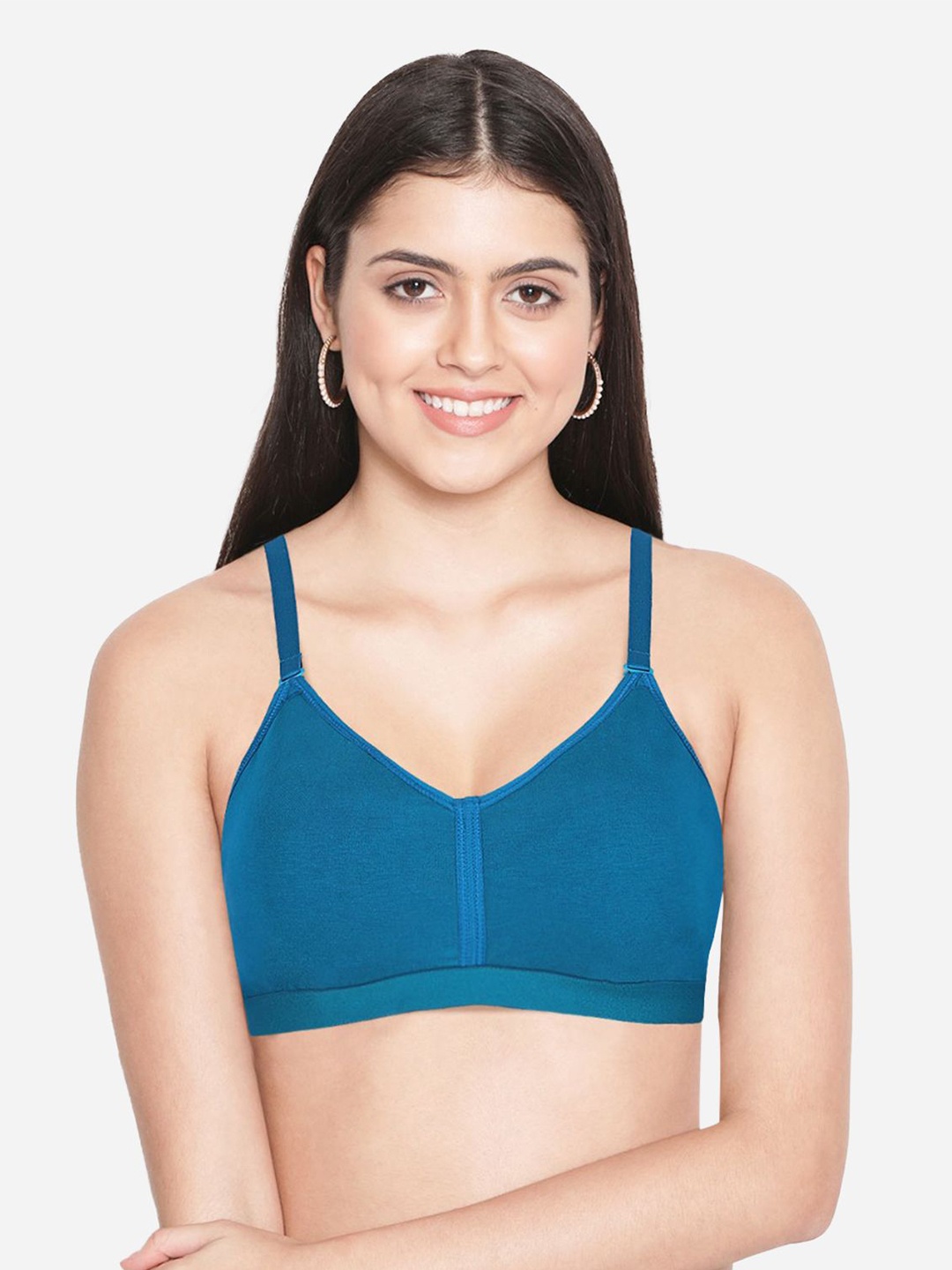 

Susie Medium Coverage Non Padded Everyday Bra-All Day Comfort, Blue