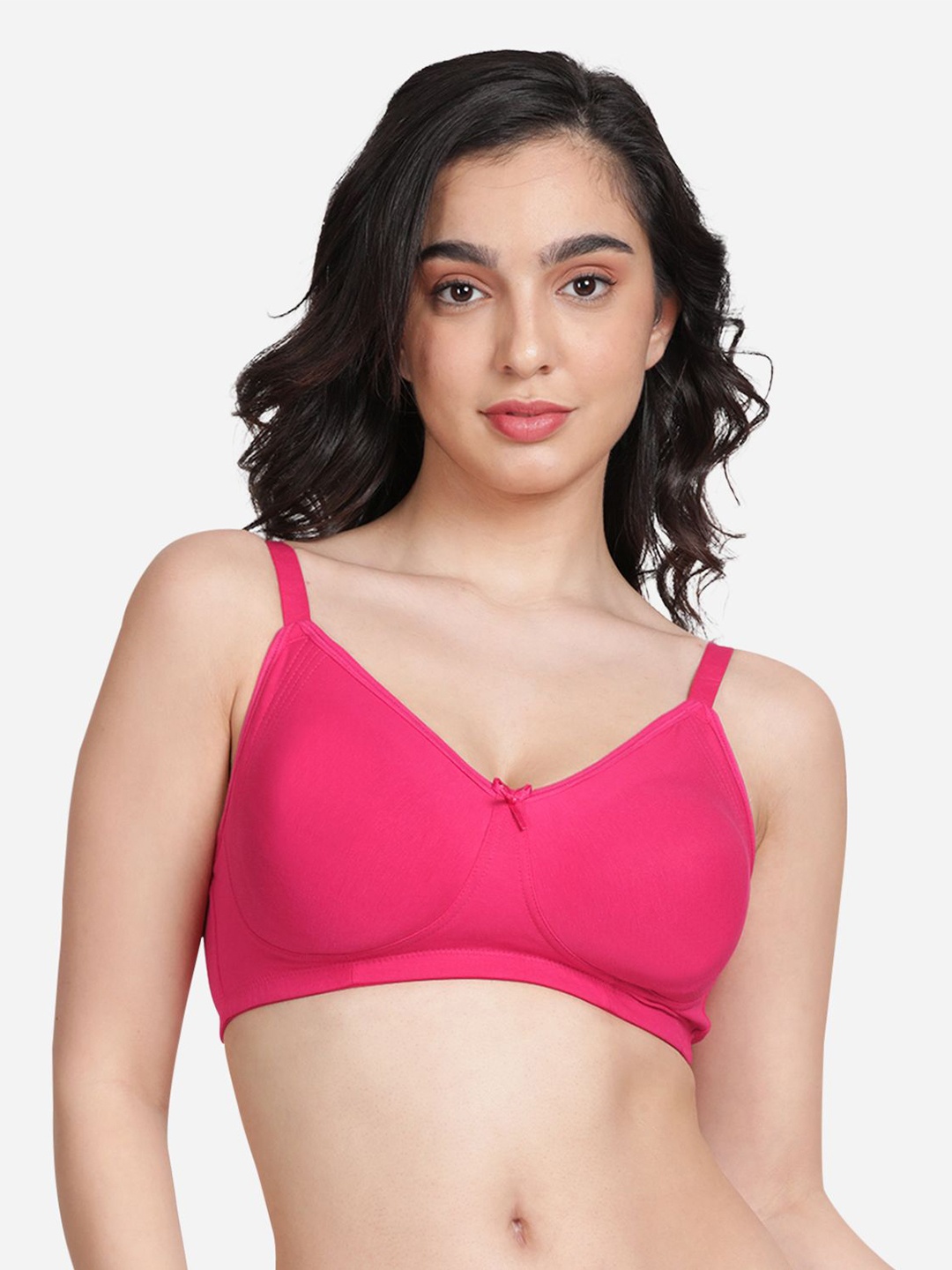 

Susie Full Coverage Non Padded Everyday Bra-All Day Comfort, Pink