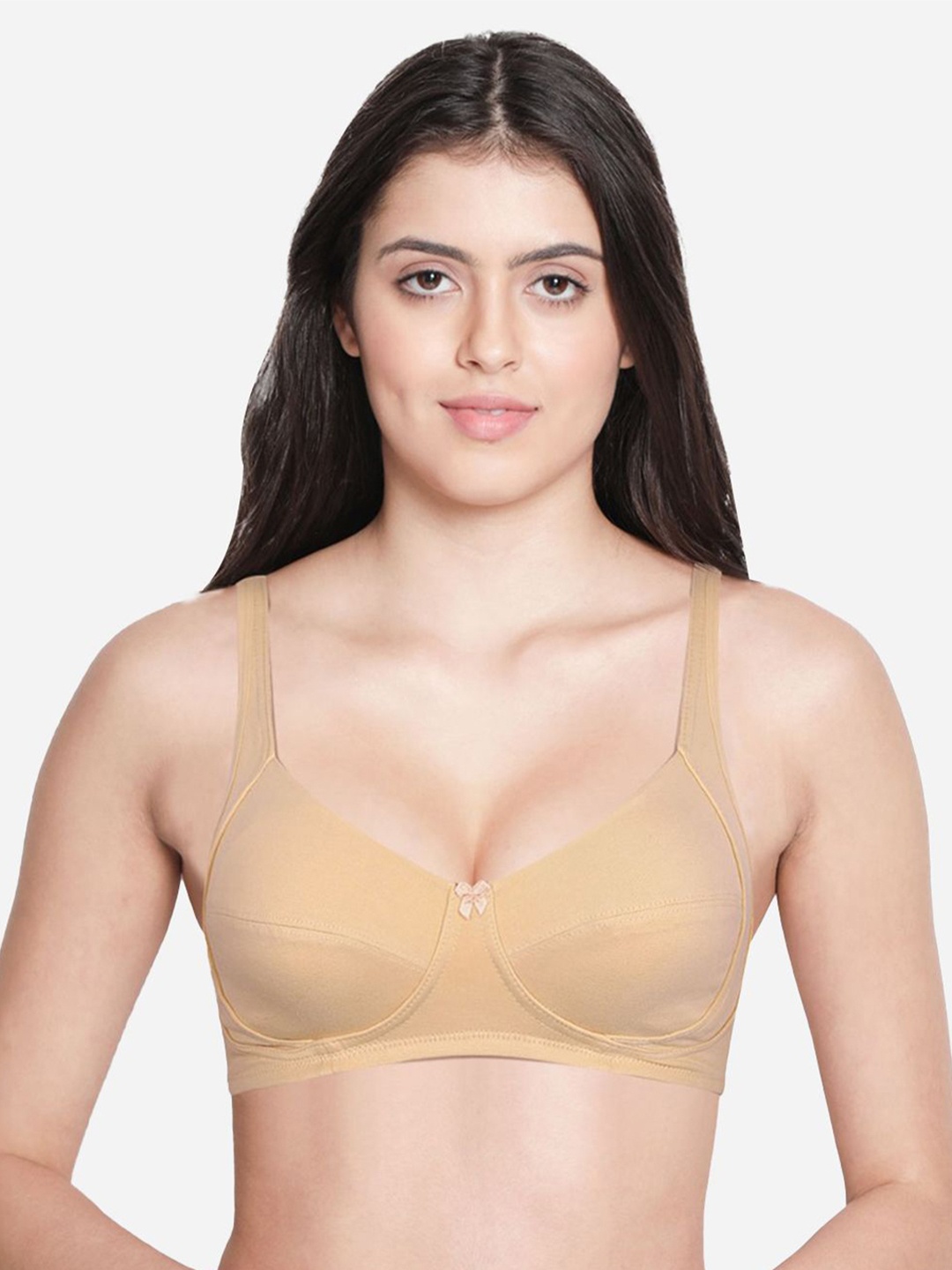 

Susie Medium Coverage Cotton Non Padded Everyday Bra-All Day Comfort, Beige