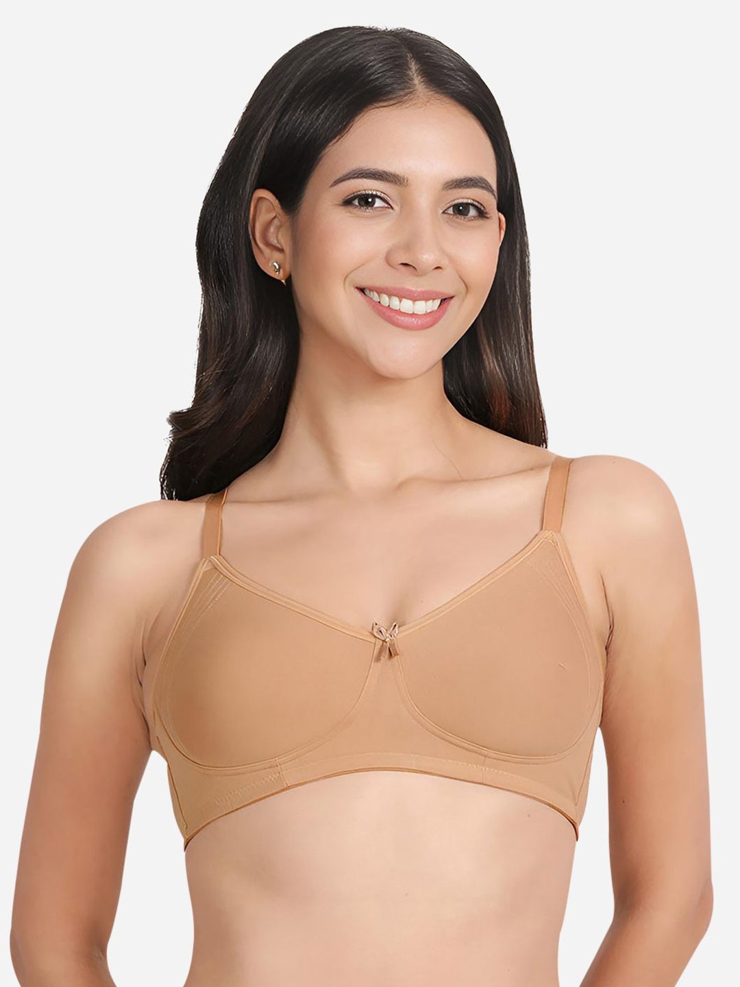 

Susie Full Coverage Cotton Non Padded Everyday Bra-All Day Comfort, Beige