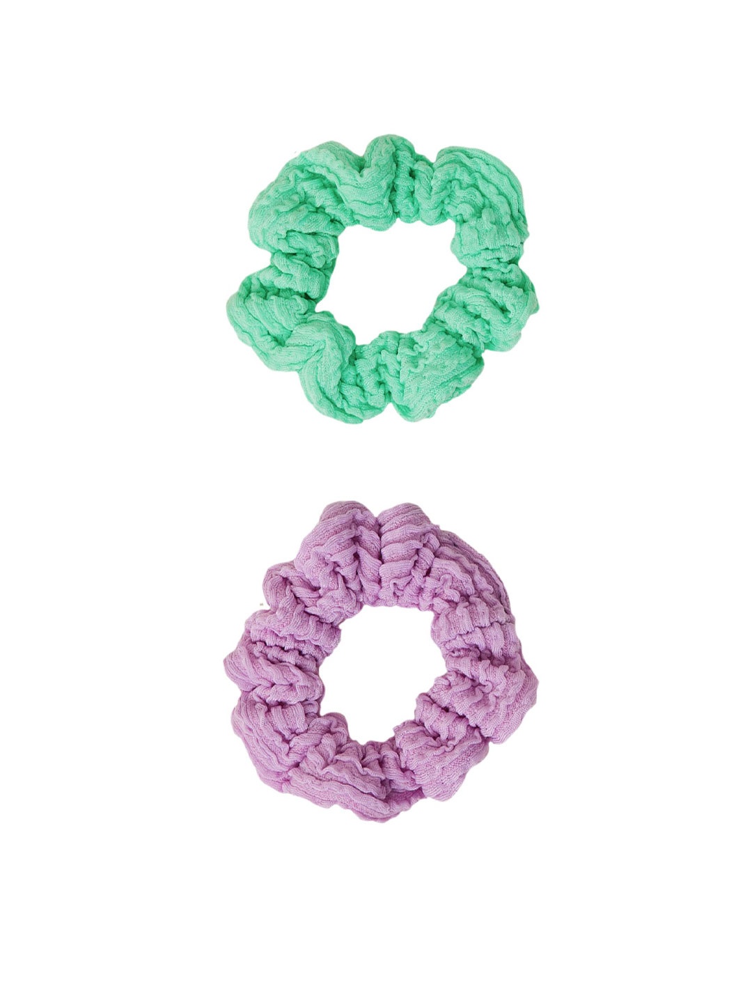 

Accessorize Girls Set Of 2 Textured Scrunchie, Purple