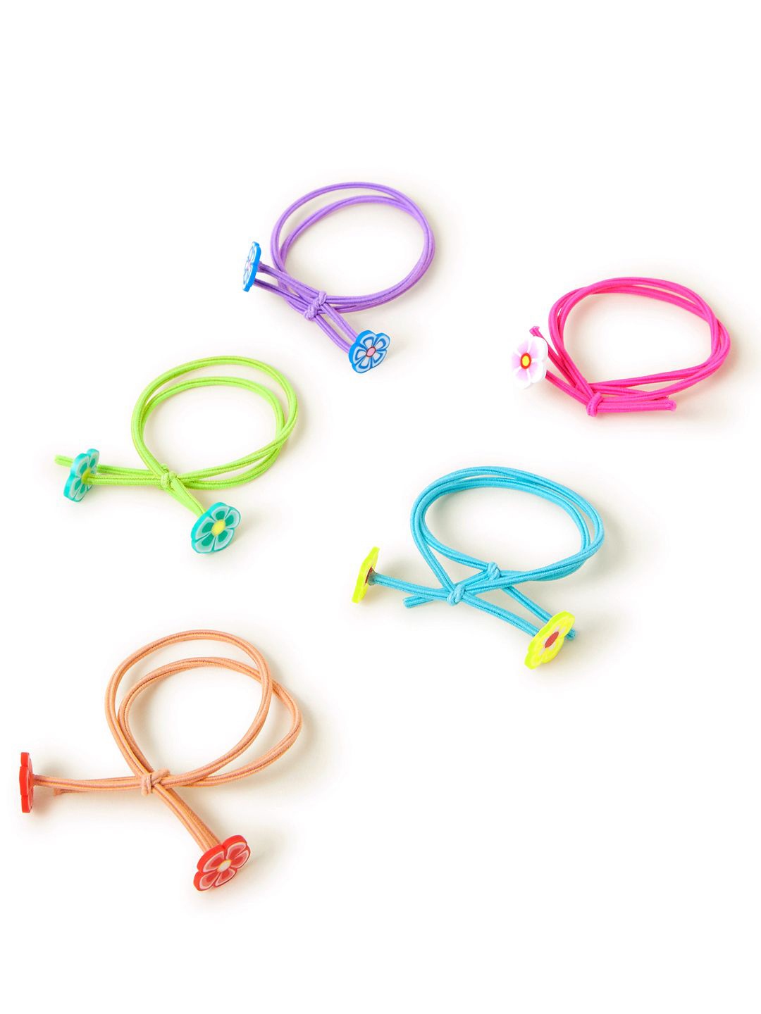 

Accessorize Girls Set Of 5 Ponytail Holders, Blue