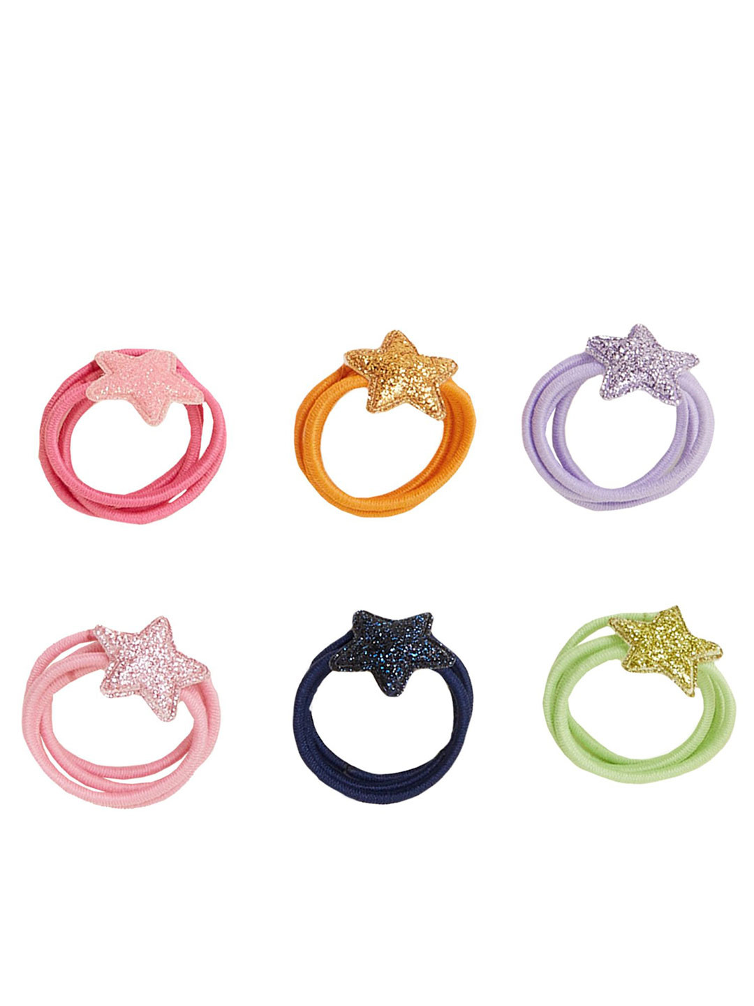 

Accessorize Girls Set Of 18 Embellished Ponytail Holders, Pink