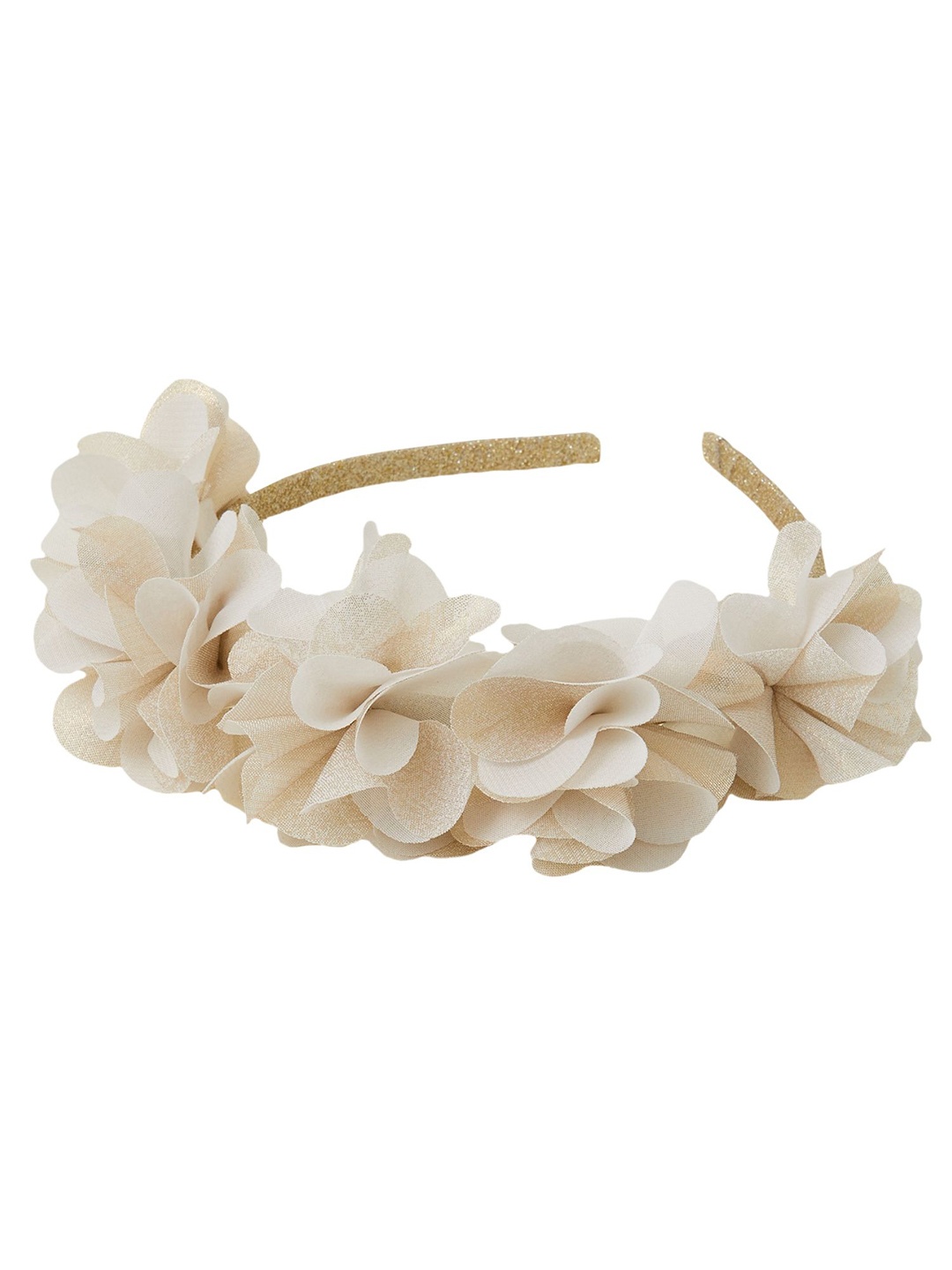 

Accessorize Girls Flower Embellished Hairband, Gold