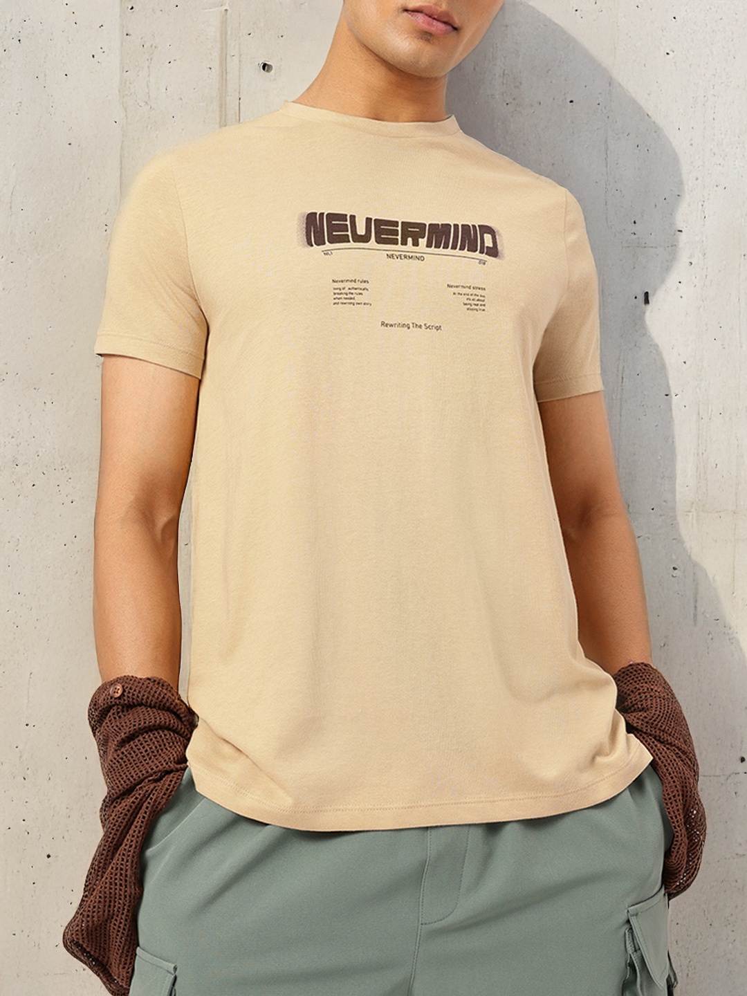 

Kook N Keech Fontastic Fits Printed T-shirt, Beige