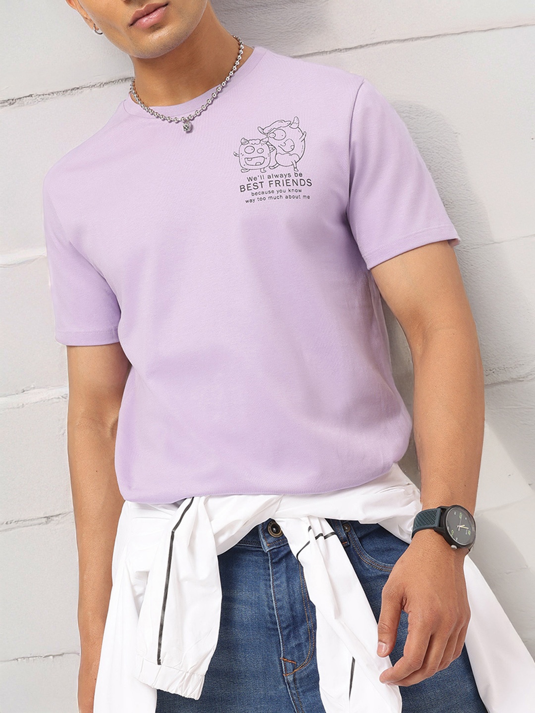 

Kook N Keech Bestie Game Printed T-shirt, Lavender