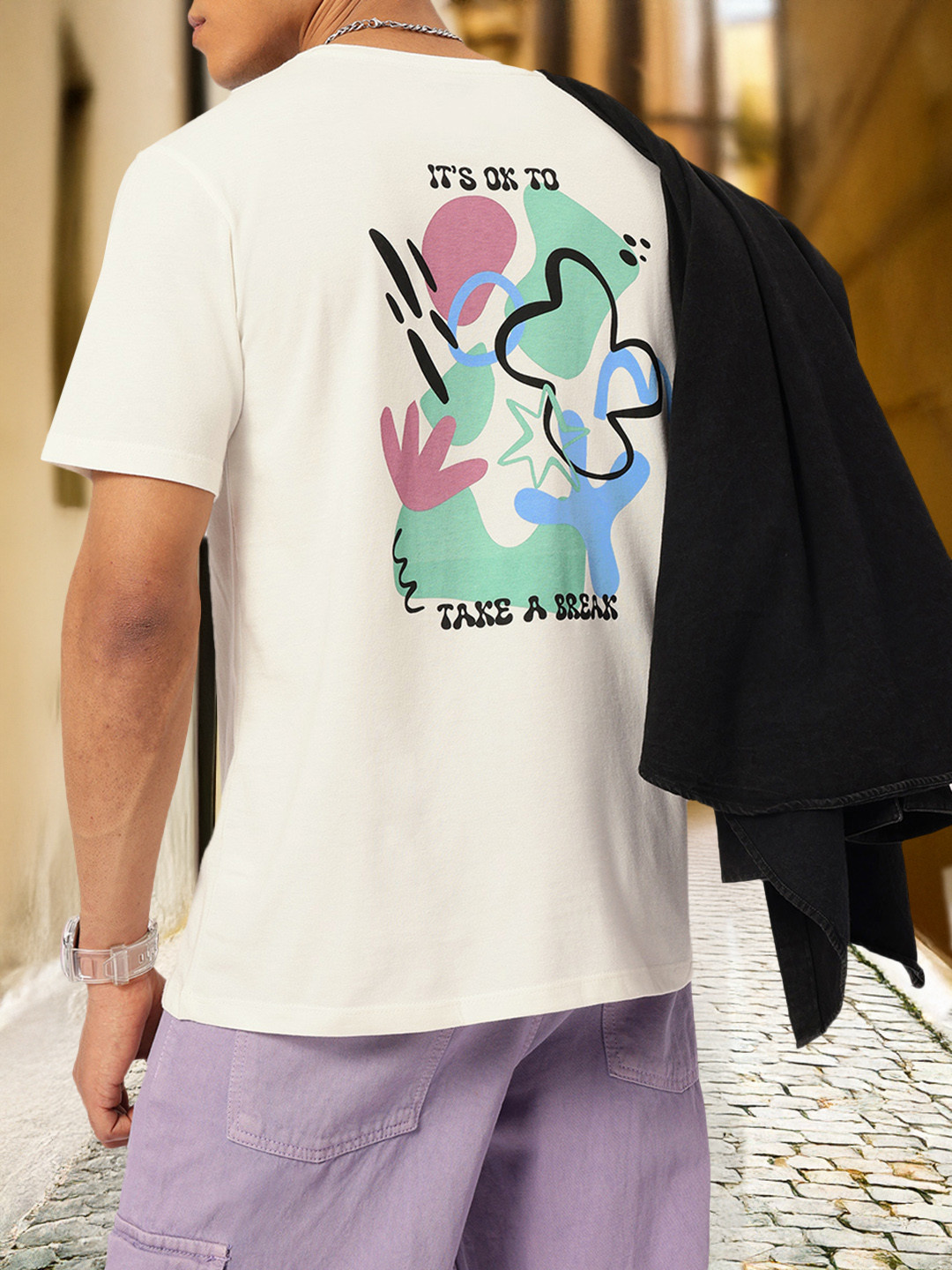 

Kook N Keech Minimalist Messages Printed Relaxed Tee, White
