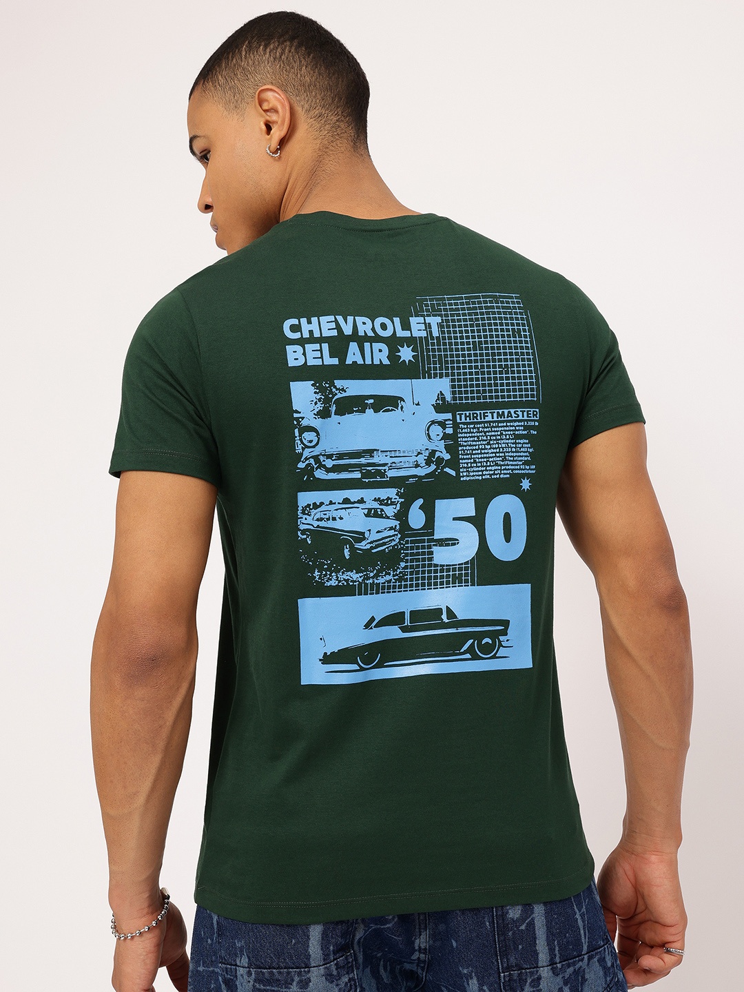 

Kook N Keech Retro-Lover Car Print T-shirt, Green