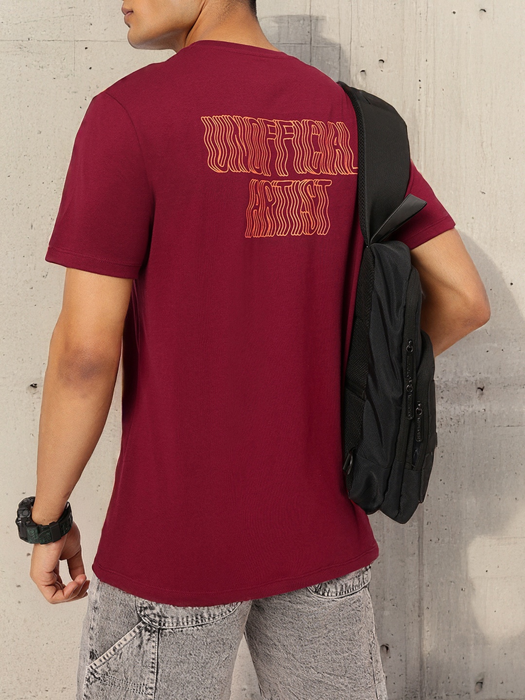 

Kook N Keech Timeless Twist Printed T-shirt, Maroon