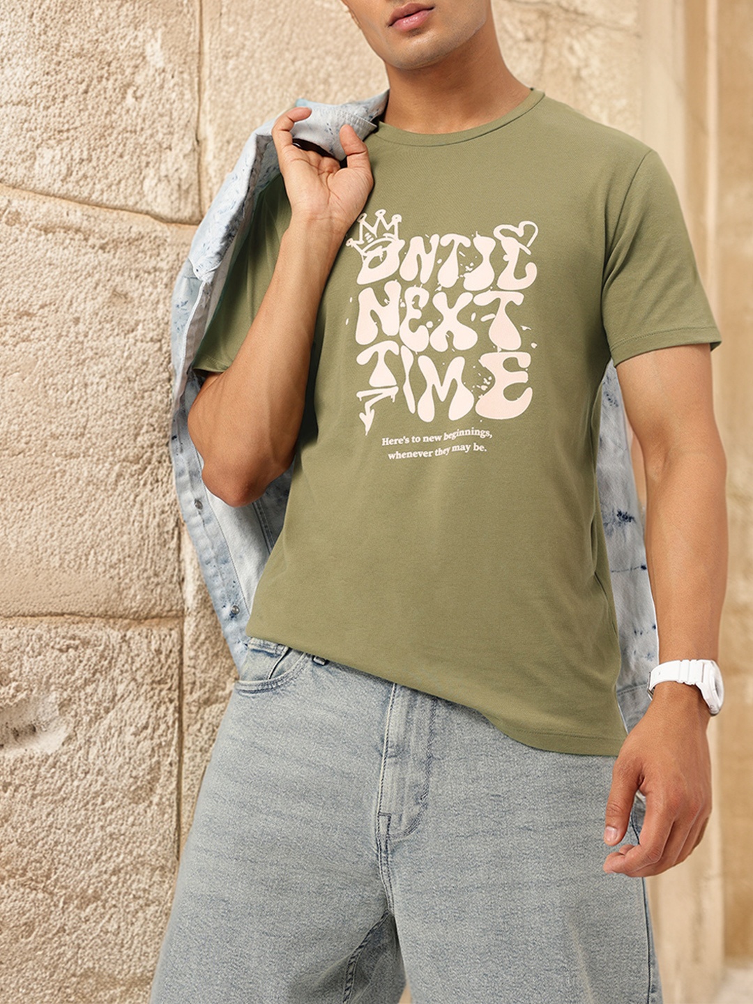 

Kook N Keech All About Comfort Typography Printed T-shirt, Green