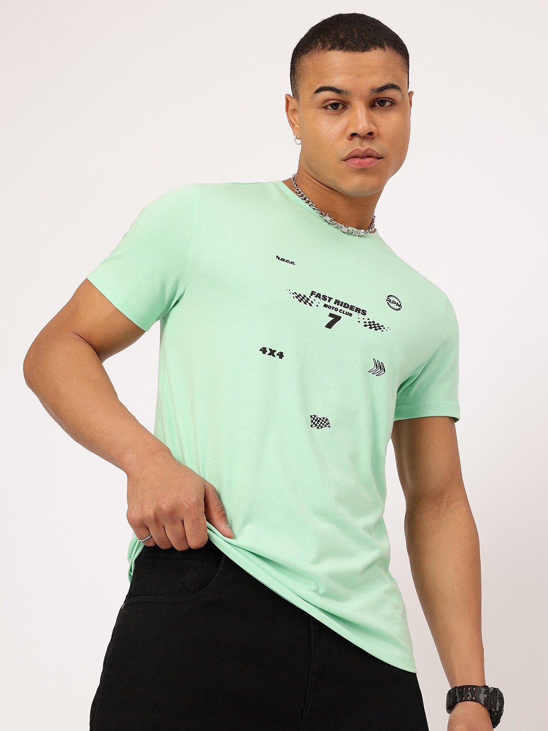 

Kook N Keech Drip Drift Printed T-shirt, Green