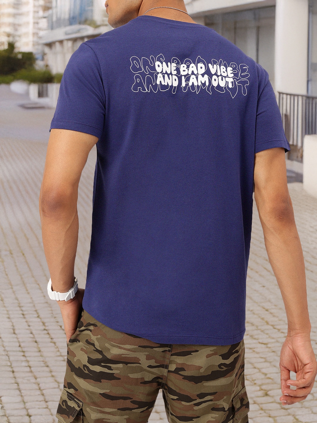 

Kook N Keech Savage Vibes Printed T-shirt, Navy blue