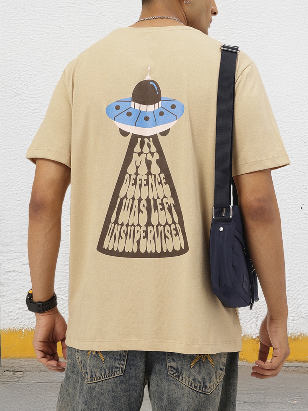 

Kook N Keech Casual Constructs Graphic Print Oversized T-shirt, Beige
