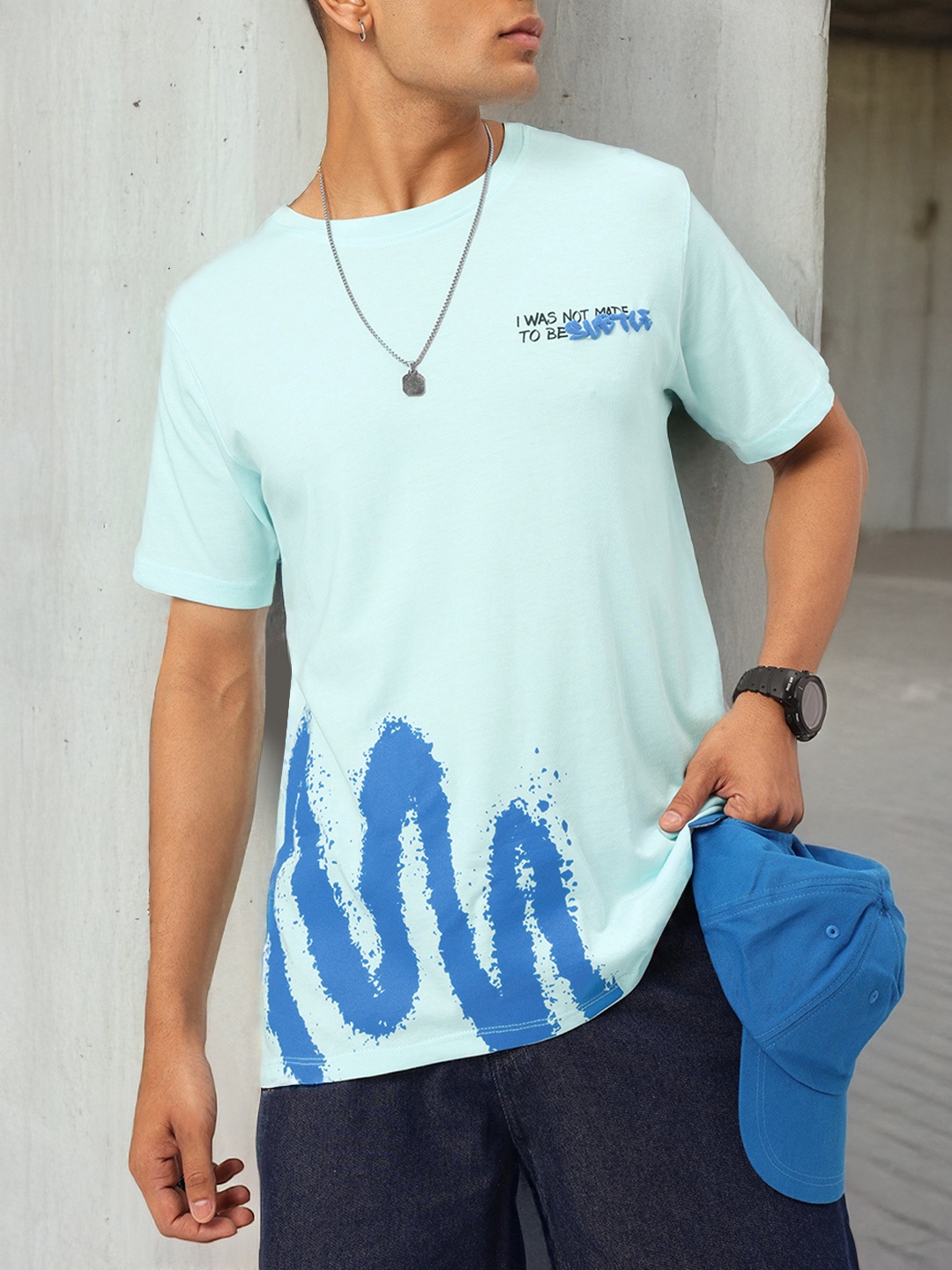 

Kook N Keech Savage Statement Printed T-shirt, Blue