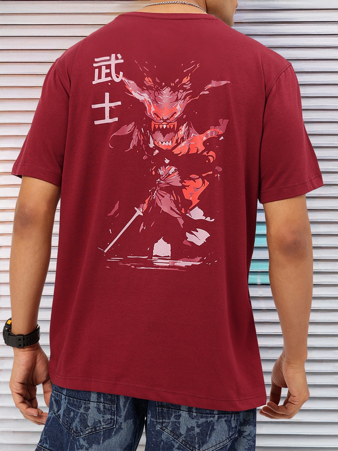

Kook N Keech Streetwise Stitch Graphic Print T-shirt, Maroon