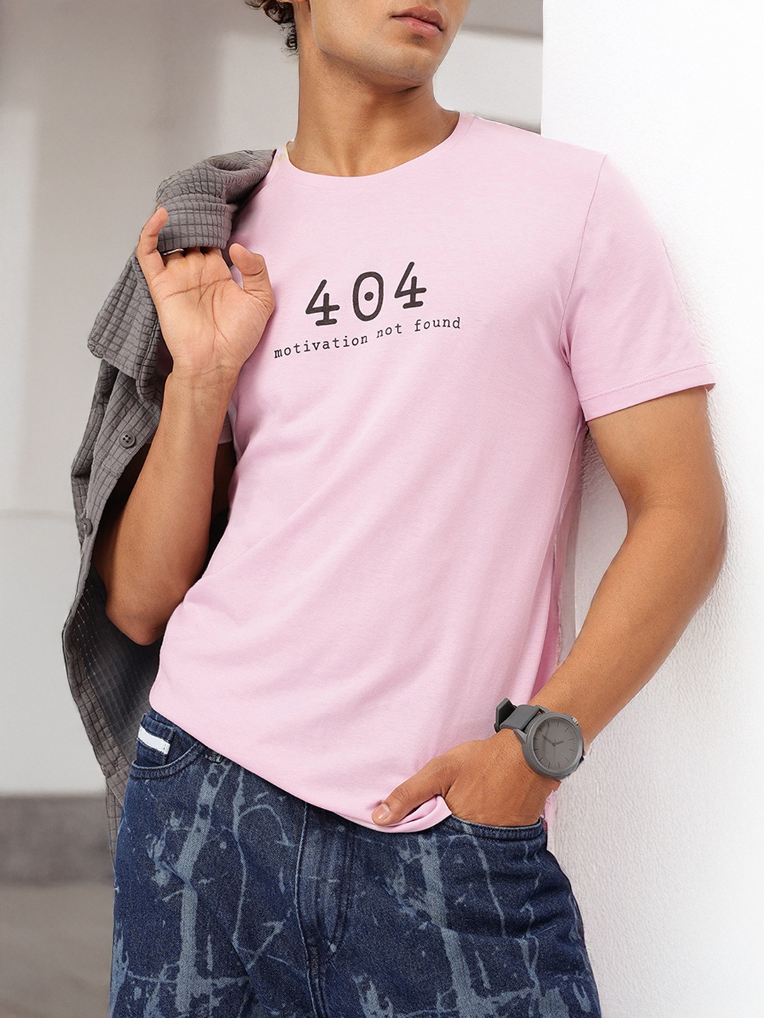 

Kook N Keech Error 404 Printed T-shirt, Pink