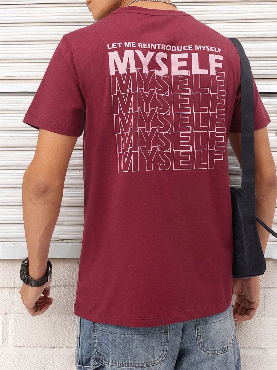 Kook N Keech Street Rhythm Typography Printed T-Shirt, Maroon
