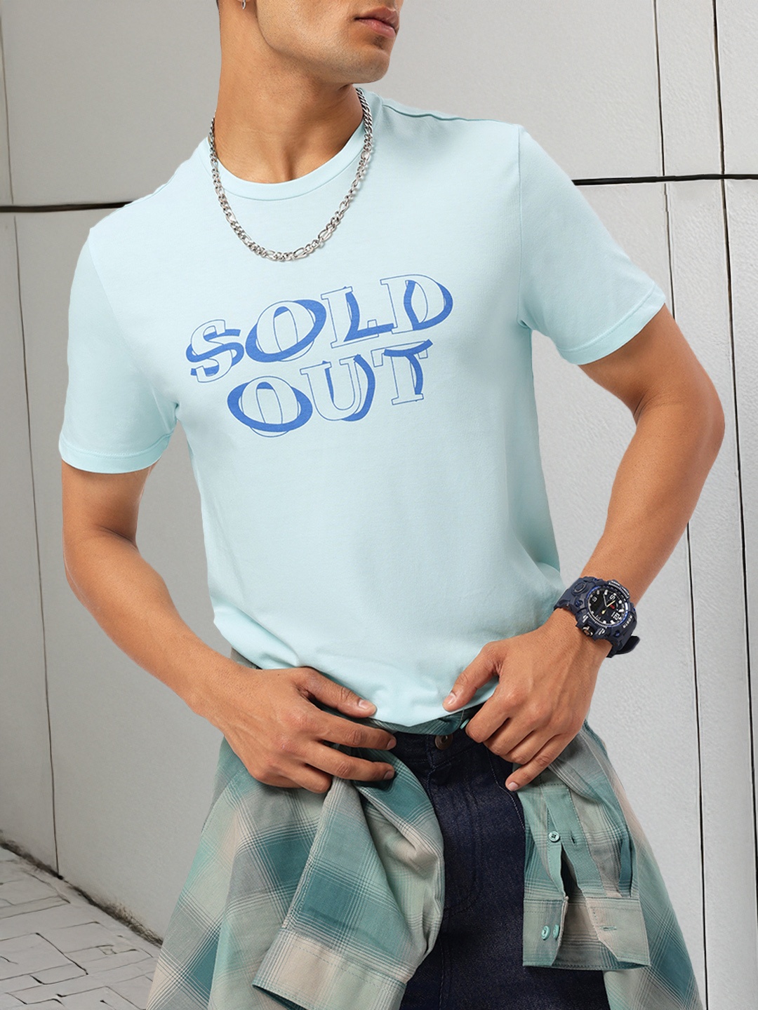 

Kook N Keech Effortless Cool Typography Print T-Shirt, Blue