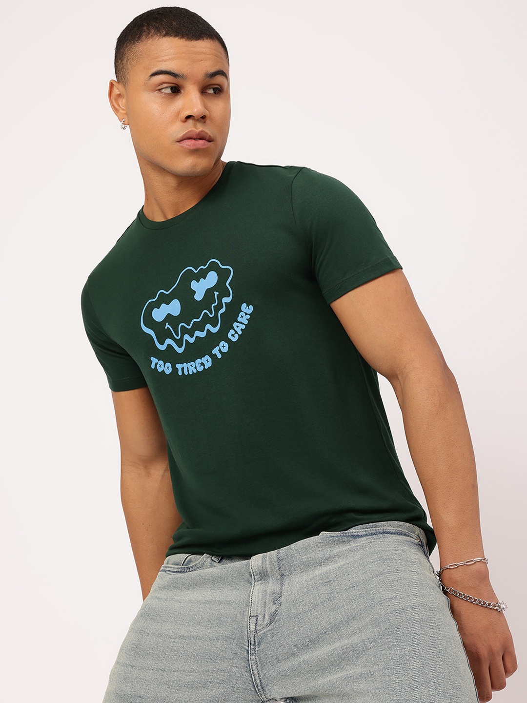 

Kook N Keech Effortless Cool Typography Printed T-shirt, Green