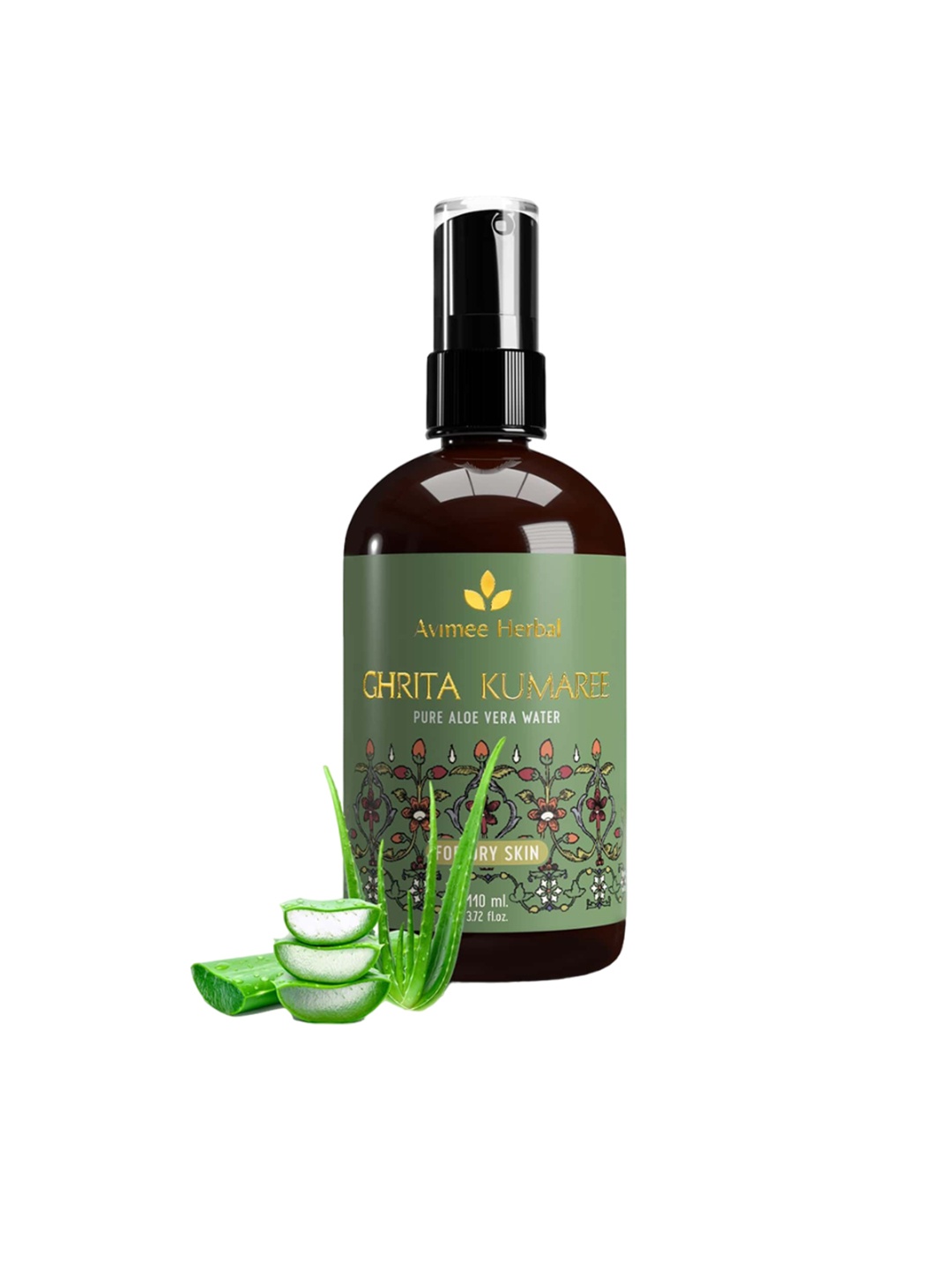 

Avimee Herbal Ghrita Kumaree Pure Aloe Vera Water For Acne Free & Hydrated Skin -110ml, Green