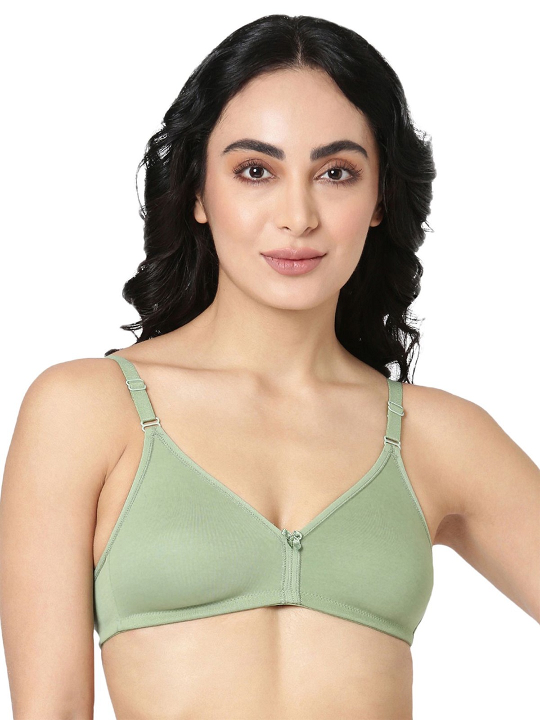 

BLOSSOM Women's Seamless Non Padded Non Wired Everyday Bra, Green