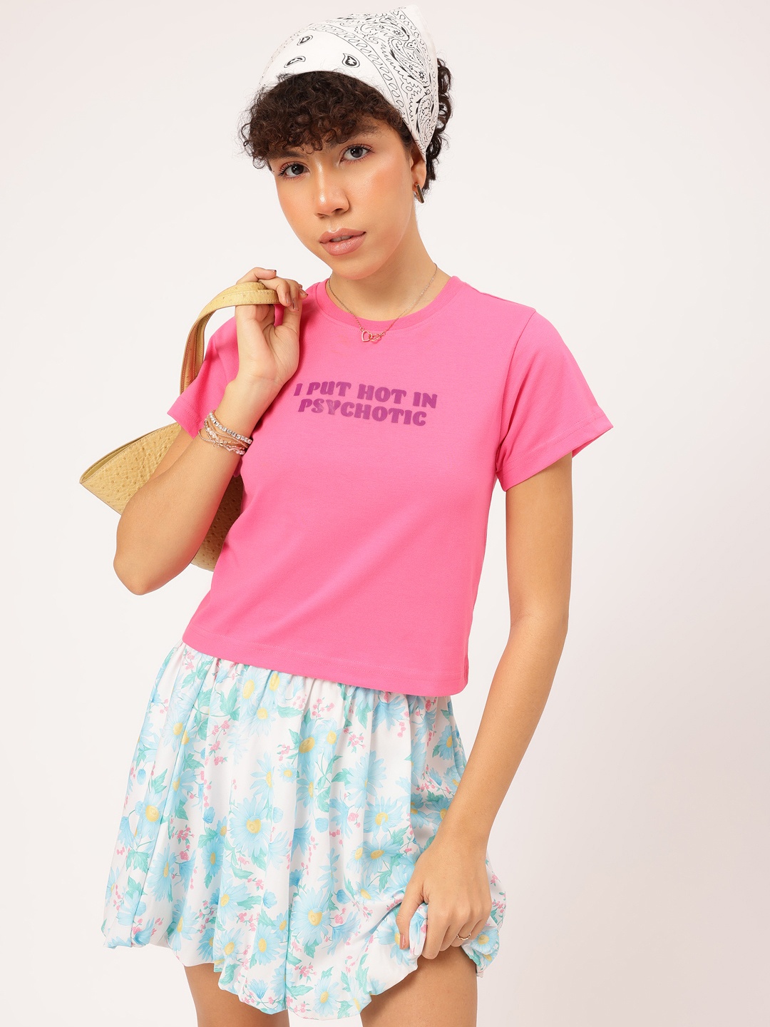 

DressBerry Meme Your Style Printed T-shirt, Pink