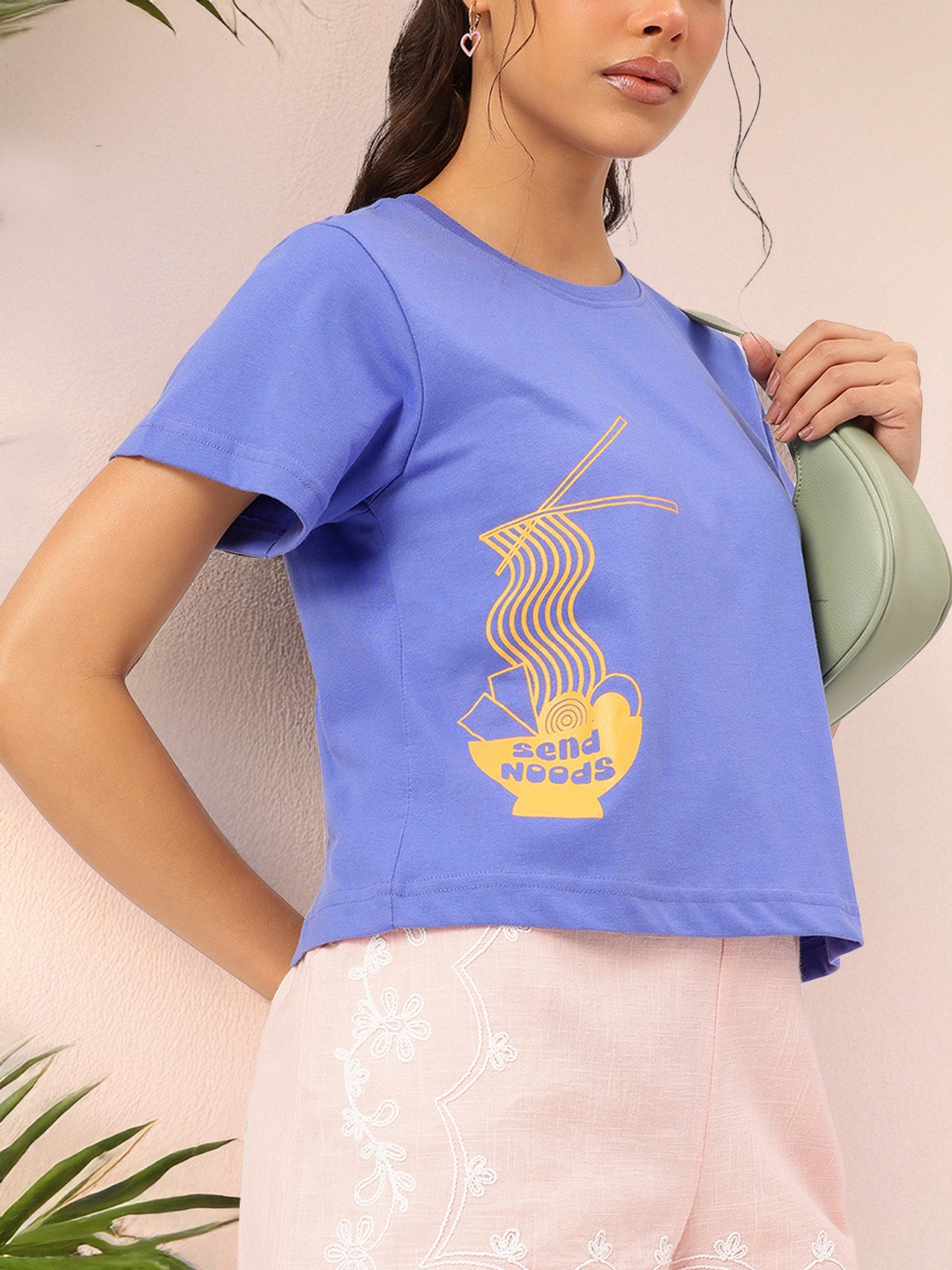 

DressBerry Chill Mode Printed T-shirt, Blue