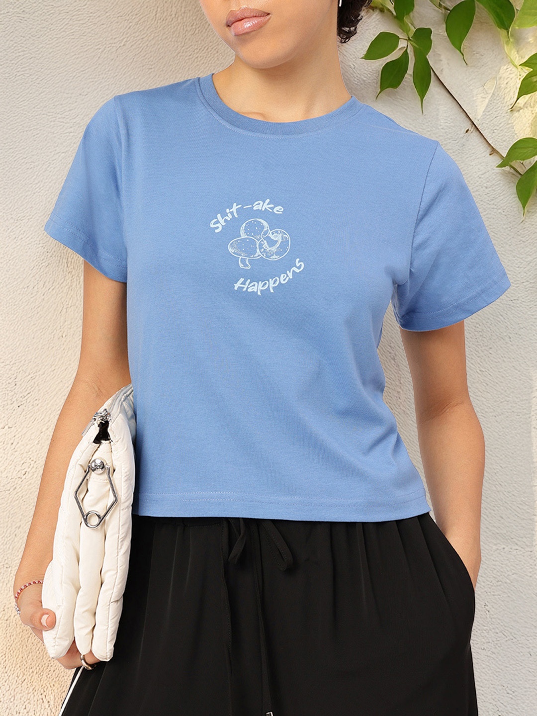 

DressBerry Wordplay Wear Printed T-shirt, Blue