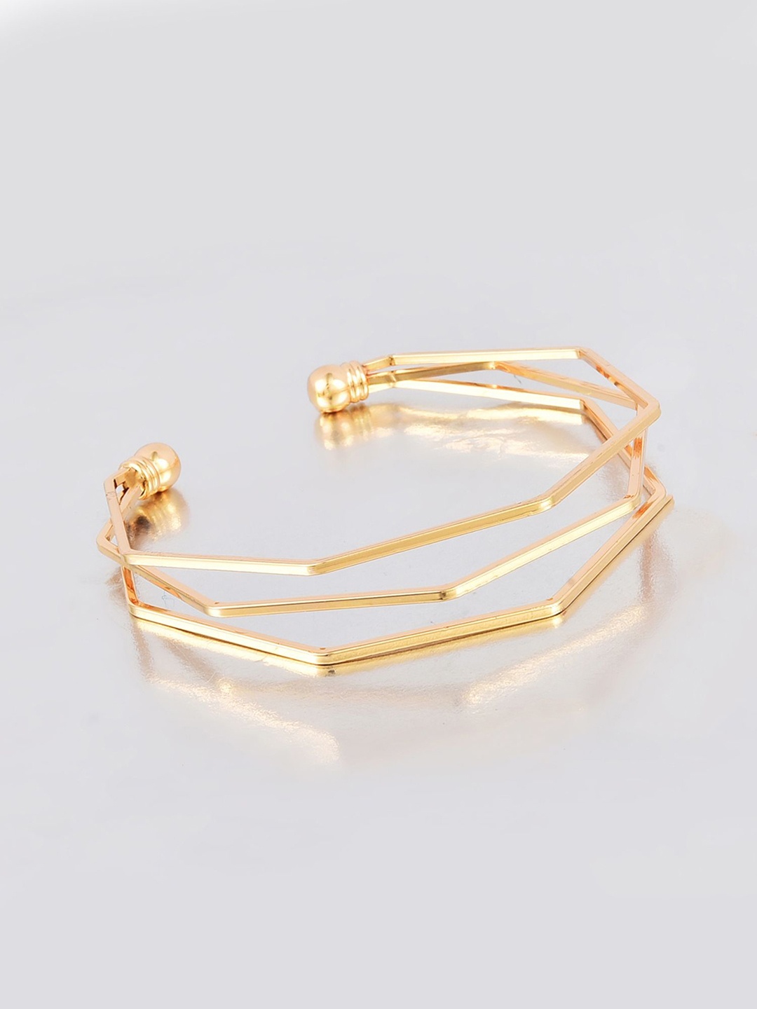 

Yellow Chimes Gold-Plated Cuff Bracelet