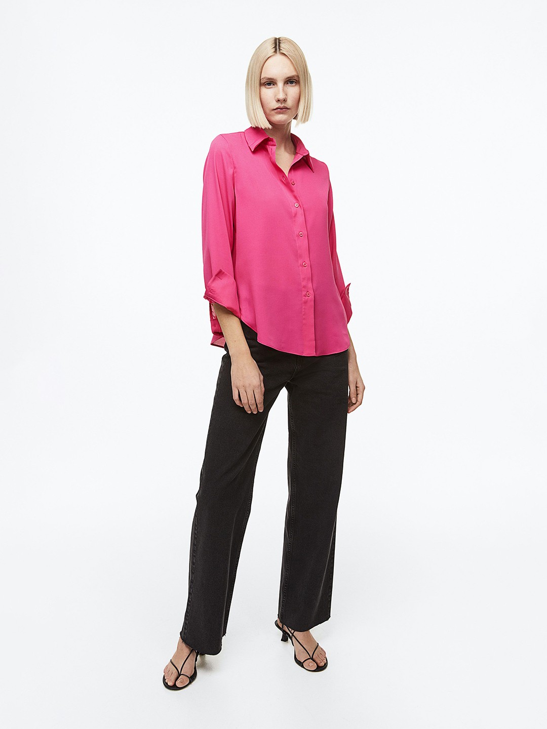 

Fab Star Women Comfort Solid Oversized Casual Shirt, Pink