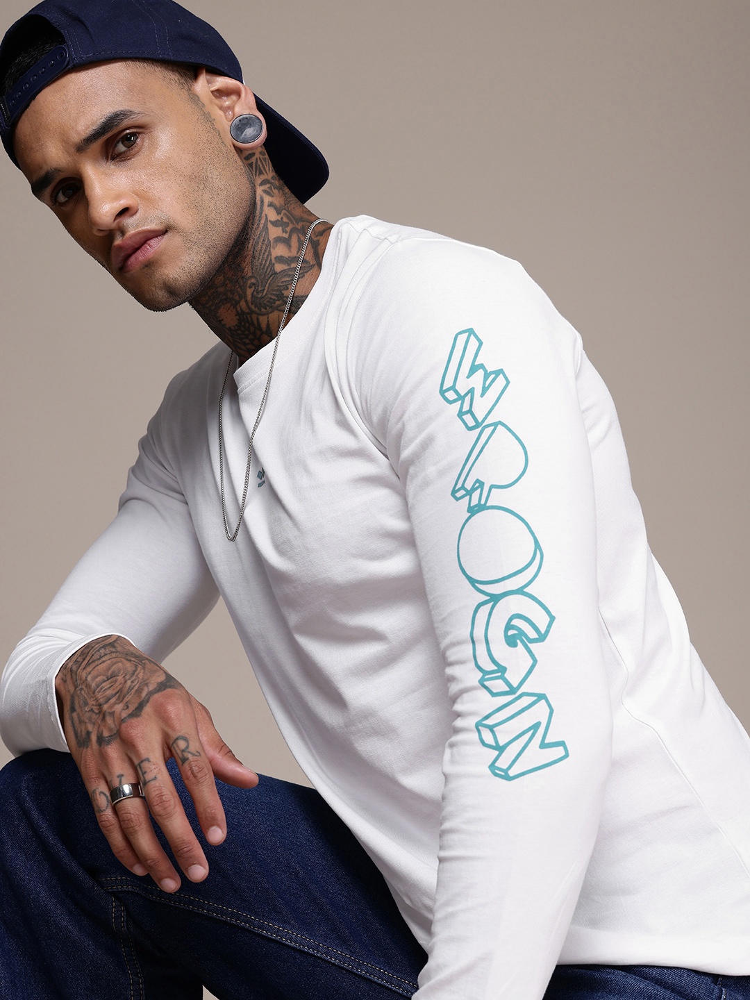 

WROGN Crew Neck Pure Cotton T-shirt, White