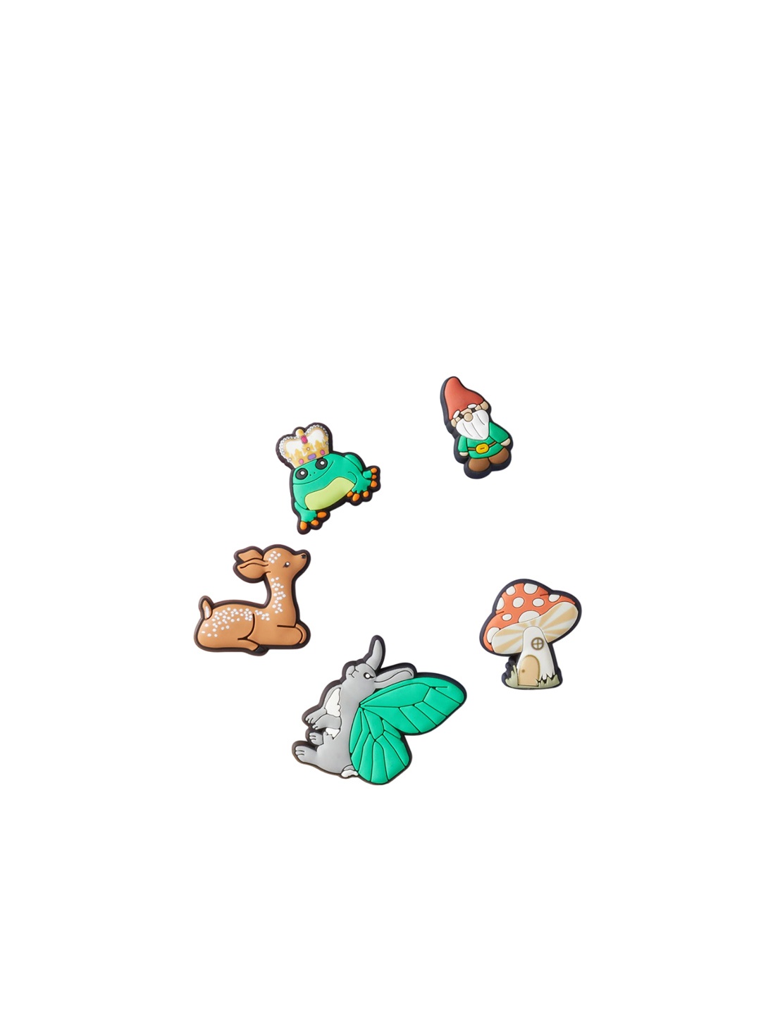 

Crocs Adults-Unisex 5Pcs Forest Shoe Charm Jibbitz, Green