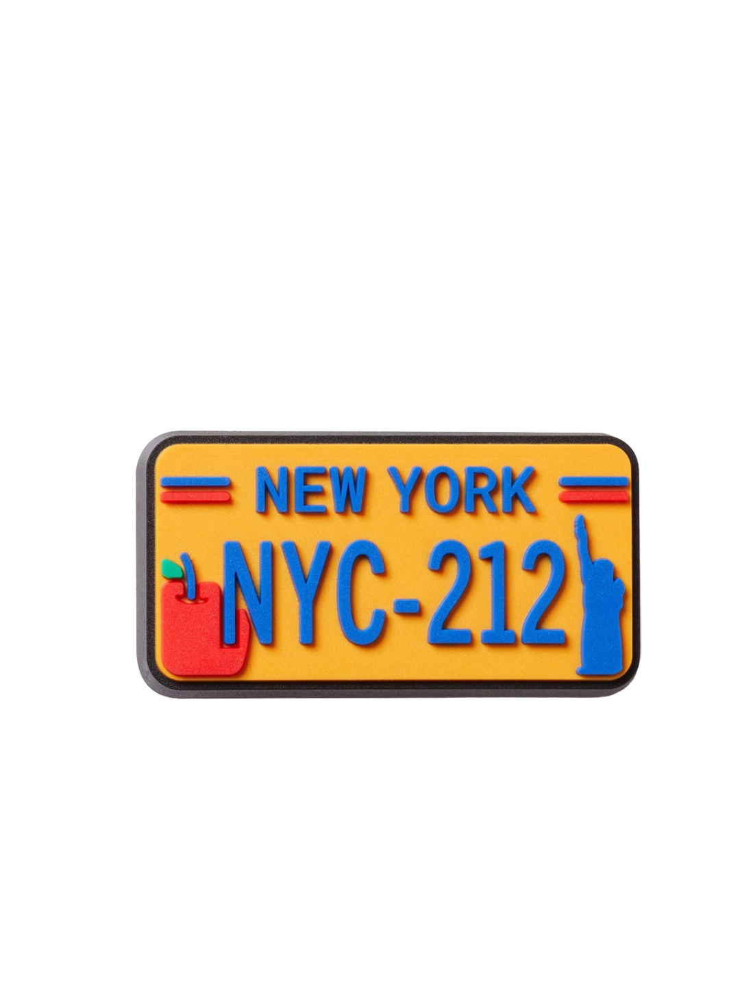 

Crocs Orange & Blue New York License Plate jibbitz