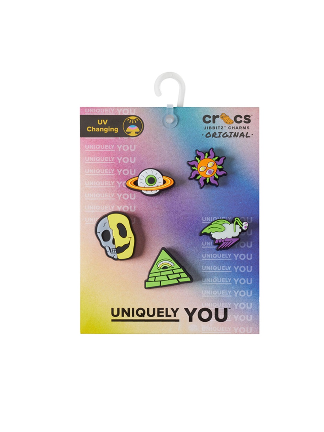 

Crocs Pack Of 5 UV Changing Trppy Fstvl Jibbitz, Green