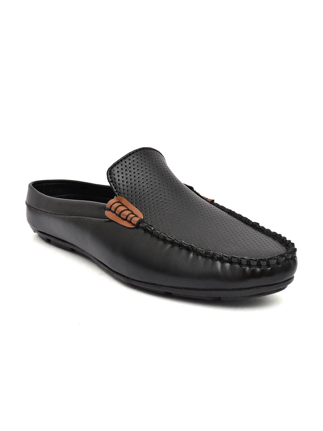 

IVRAH Men Round Toe Formal Loafers, Black