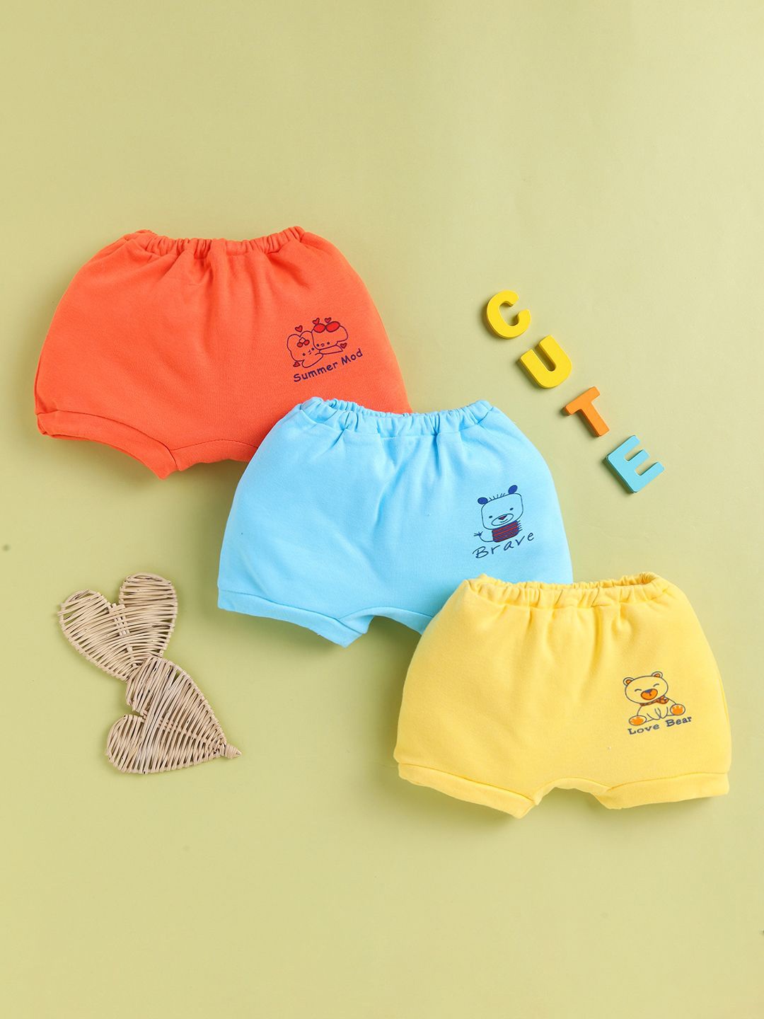 

Redden Girls Pack of 3 Mid-Rise Pure Cotton Boy Shorts Briefs R-211M-PK3, Blue