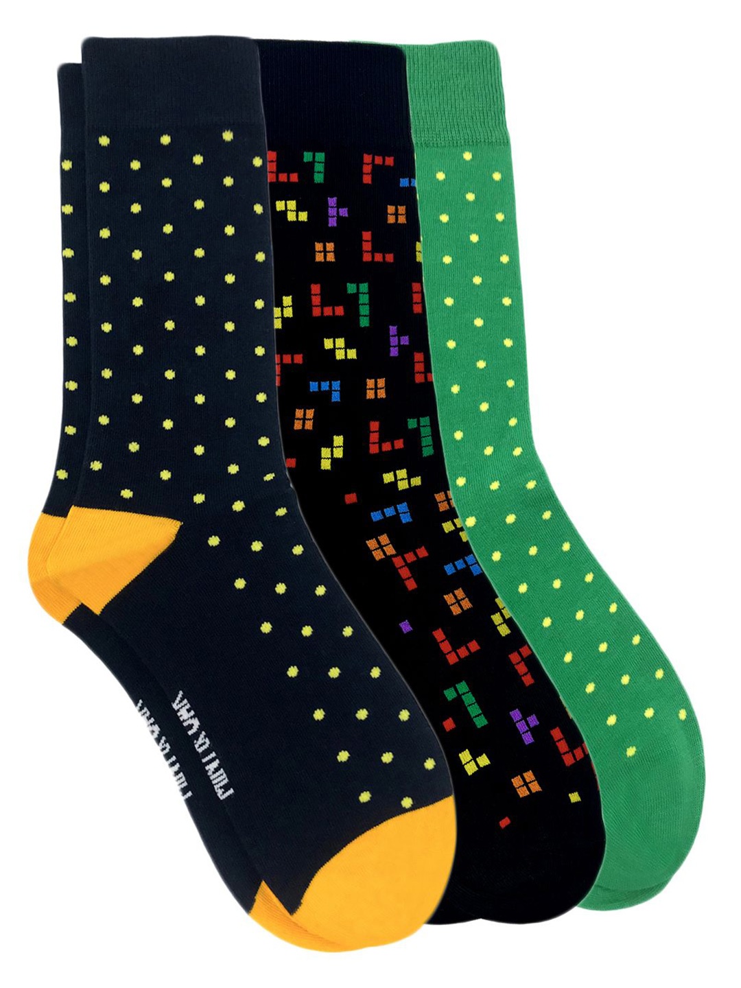 

Mint & Oak Men Pack Of 3 Above Ankle-length Socks, Black