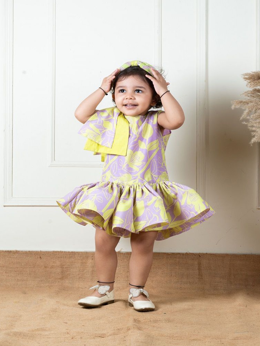 

Li'l Angels Lilac Ruffle Dress, Yellow