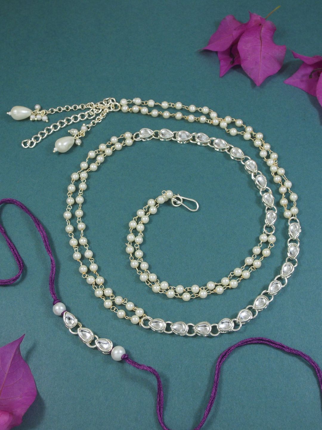 

I Jewels Set Of 2 Bhaiya Bhabhi Lumba Rakhi Bracelet, White